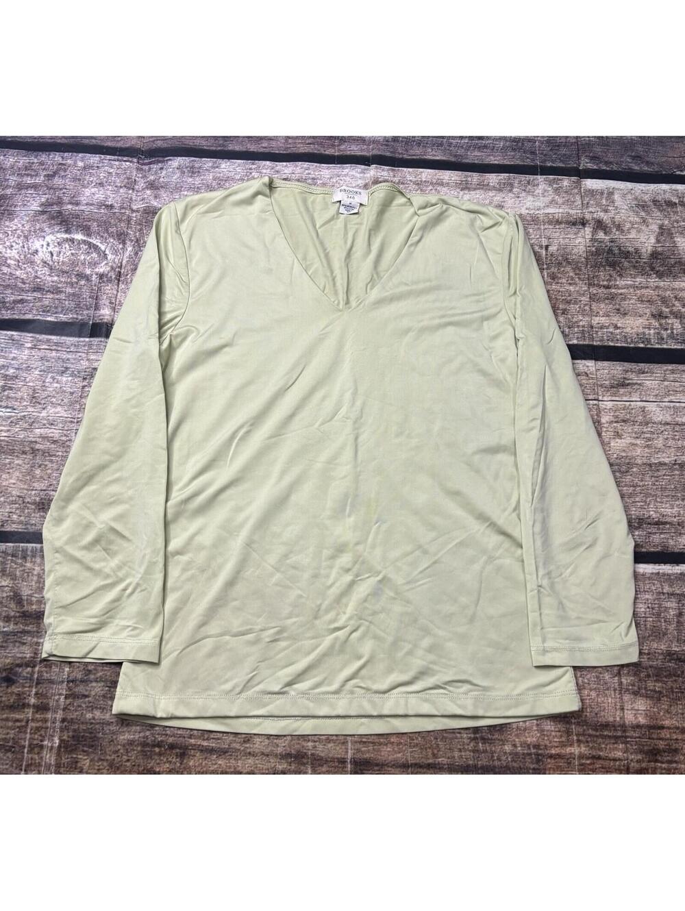 Brooks Brothers 346 Top Womens Medium Stretch Made in USA Green